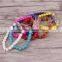 Mix Color Howlite Stone Beaded Bracelets, Gold Plated Arrow Gem stone Connector Druzy Bracelet