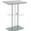 Cross Podium, Floor Standing Pulpit, Slanted Top, Steel with Wood Base, Silver (LCTPCRSSLV)(CP-B-0214)