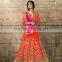Gentility Red Jacquard Silk Lehenga Choli/online wedding lehenga choli shopping