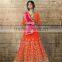 Miraculous Peach Raw Silk Lehenga Choli/online wedding lehenga choli shopping