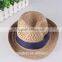 Men paper straw homburg hat