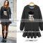 2014 KOREAN LOOSE FIT WOMEN COAT BIG FLARE 9158