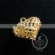 17mm gold plated heart pendant charm DIY earrings chandelier jewelry supplies 1850249