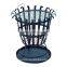 Outsunny 19" Black/Silver Cast Iron and Steel Outdoor Fire Pit Basket Grill