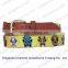 Hand-stitched Needlepoint Panel Belt with Genuine Leather Backing