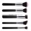 Wholesale cosmetic tool 15pcs make up brushes black wooden natural makeup brush set