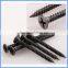 black phosphated surface fine thread drywall Screws