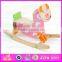 2015 Nursery school toy kids rocking animal toy,Indoor game wooden Ride On Toy,Lovely pig design wooden rocking horse WJY-8009
