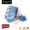 Blue floral digital print silk&polyester necktie with low MOQ