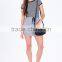 new arrival girls two color stripe t shirt custom OEM service