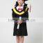 Boys School Uniform Graduation Cap and Gown in Polyester Material and OEM Service