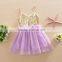 New fashion girls' Sleeveless Summer Princess sequin dresses lace dress