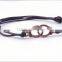 multicolor handmade pu leather bracelets high end crystal magnet clasp pu bracelets for her gifts 2016