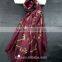 New Fashion Winter Hot sale big Flower Peddles Printed Woman Cotton scarf