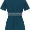 New Inset V-Neck Four Pocket Scrub Top with Back Elastic