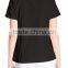 Women's Sporty Crossover V-Neck Scrub Top Stripe Trim Nurse Uniform