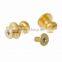 Wholesale Round Gold Plated Copper Jewelry Wooden Box Pull Handle Knobs