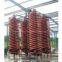 High efficient spiral chute for gold recovery