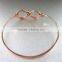Women Fashion Jewelry Double Infinity Symbol Hammered Copper Bangle Bracelet Gift 2017