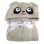 grey panda baby bathrobe with hooded