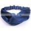 2017 New Arrival Fashion Solid Rabbit Ear Crystal Yarn Turban Headband