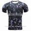 Comfortable and breathable printed men sports gym compression wear