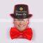 Solid color satin party mens silk bowtie
