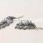 feather silver coal black metal hair pins for women