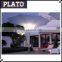 Popular Italy 600D oxford cloth outdoor LED tulip umbrella for coffee shop
