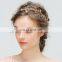 Princess Girl Hairwear Headpiece Charming Maple Leaf Headbands Crystal Hair Vine Bridal Jewelry Party Prom Dress Hair Accessory