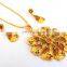 Ethnic handmade Meenakari Pendant Set -Indian Gold Plated pendant Set - Gold Plated Pendant Set - Pakistani Oversize Pendant Set