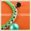 New beatiful fashion chain necklace with ribbon/Europe Lucky green Necklaces/Pendant neckalce for women