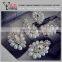 Factory main product !4.5*2.5CM Clear Silver beaded pearl wedding Dress flower Appliques