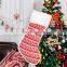 Christmas Novelty Winter Fuzzy Fluffy Red Green 100% Microfiber Decorative Display Stocking Gift Bag Socks For Children