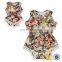 Toddler Girls Floral Print Boho Spring Pom Pom Romper Baby Bubble Romper