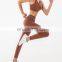 Wholesale Fishnet panel bra high waist elastic Womens gym fitness & yoga wear clothing sets