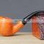 Briar Tobacco Pipe 9MM Activated Carbon Filter Briar Wooden Classic Curved High-end Pipe