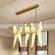 Modern Paper Crane Metal Chandelier LED Bird Design Pendant Lamp For Restaurant Living Room