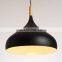 Vintage Black White Metal Shade Wood Base Pendant Light Decorative