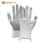 Sunnyhope cheap work gloves 13 gauge polyester nylon liner with smooth nirile palm coated gloves