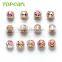 Topearl Jewelry Assorted Stainless Steel European Charm Bead Pink White Gold TCP11