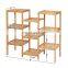 Bamboo Customizable Plant Stand 9 Shelf Display Rack Utility Shelf Flower Pots Holder