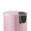 Household  customized color stainless steel soft closing 5L round trash can soft close pedal bin in stainless steel