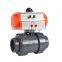 COVNA Air Actuator Double Union PVC Plastic 2 Ways Pneumatic Control Ball Valve