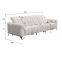 Modern Minimalist Caterpillar Beige White Fabric Multifunctional Sofa Size Apartment Living Room Three-Seat Sofa