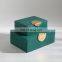 wholesale modern home wedding interior beige grey navy blue luxury nordic pu leather mdf alloy jewelry box