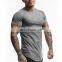 Custom Drop Hem Gym T-shirts cotton spandex