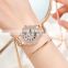 SHENGKE SK New Fashion Gold Diamond Watch For Ladies Bling Bling Iced Diamond Bracelet Hip Hop Watch