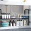 Under Sink Kitchen Rack Expandable Cabinet Shelf Organizer Rack with Removable Panels for Kitchen Bathroom Storage 2-Tier