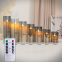 Vela navide?a de luz LED decorativa de vidrio con batería y control remoto, con llama titilante y balanceante para fiestas, velas de pilar cilíndricas